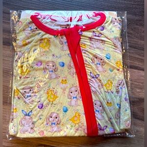 BAMBOO 2T Bunny Pajamas PJ Long Sleeve Zipper Footie Brand NEW Easter Soft chick